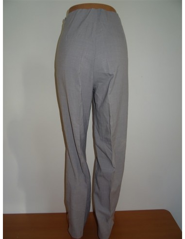 Pantalon gri lung dama conici cu elastic talie