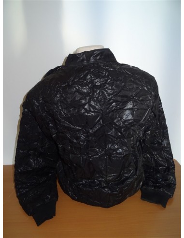 Geaca neagra fas scurta guler tip tunica si buzunar la piept Price
