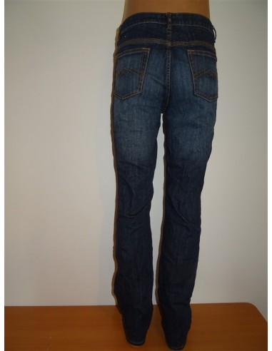 Pantalon lung blug drept dama cu buzunare fata/spate
