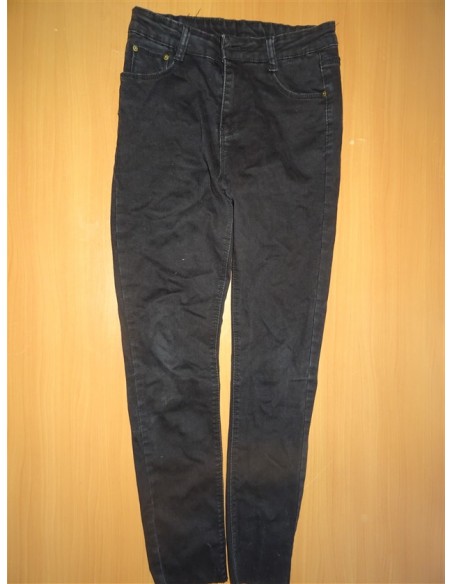 Pantalon lung blug negru dama