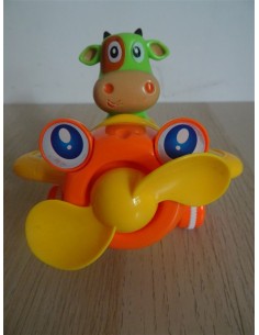Jucarie pentru copii avion cu figurina vacuta