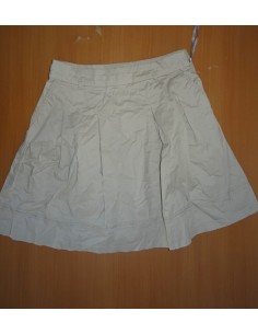 Fusta alba dama scurta cu pliuri Reserved