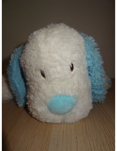 Catel plus alb cu albastru Intertoy 30 cm