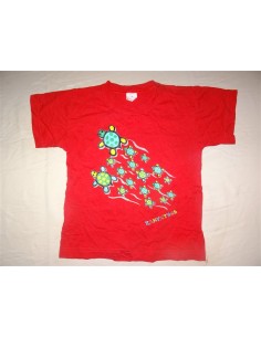 Tricou rosu copii imprimeu broasca testoasa