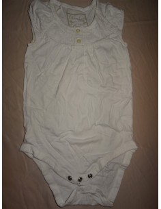 Body alb fetita cu broderie Cherokee