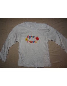 Bluza alba maneca lunga fetita imprimeu scris