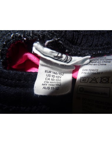 Pantalon scurt negru cu roz fetita H&M