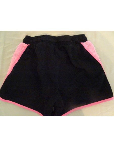 Pantalon scurt negru cu roz fetita H&M