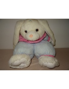 Catelus alb plus cu imbracaminte 40cm