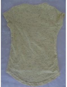 Tricou galben fetita inimioara paiete 2