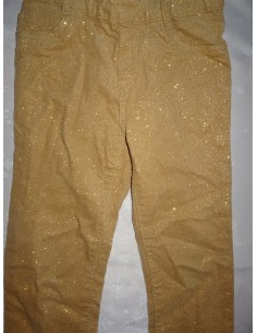 Pantalon lung auriu fetita H&M 2