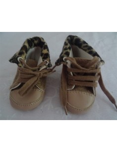 Ghetute stil botos maro fetita cu blanita animal print