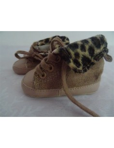 Ghetute stil botos maro fetita cu blanita animal print 2
