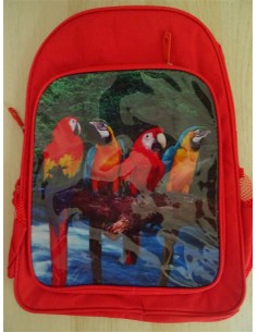 Ghiozdan School Friendly clasele 1-4, imprimeu papagali