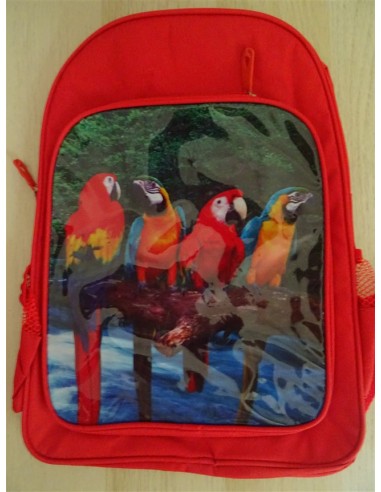 Ghiozdan School Friendly clasele 1-4, imprimeu papagali