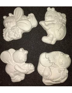 Set 4 figurine mari ipsos de pictat/colorat cu acuarele -... 2