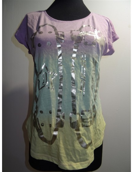 Tricou cu desen auriu pe piept Hm