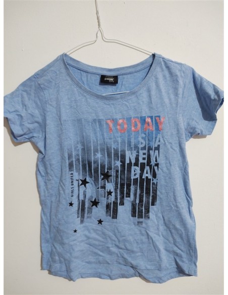 Tricou albastru cu desen pe piept Page on Young