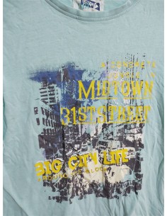Tricou cu desen galben pe piept Alive 2