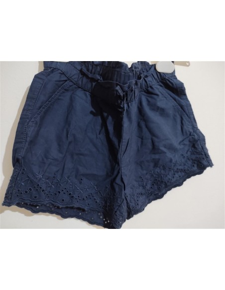 Pantaloni scurti cu broderie si snur in talie Palomino