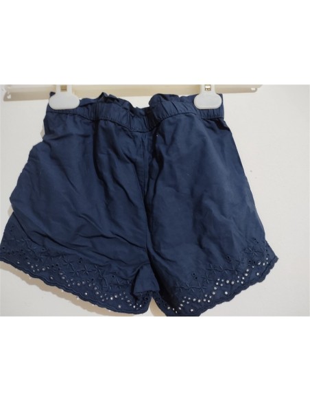 Pantaloni scurti cu broderie si snur in talie Palomino