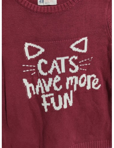 Pulover fete tricotat cu mesaj Hm
