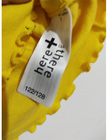 Tricou galben cu floricele CA