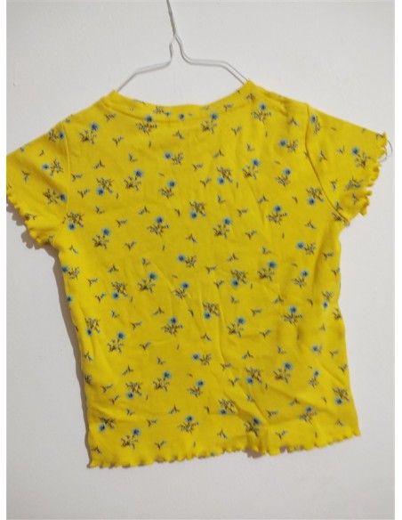 Tricou galben cu floricele CA