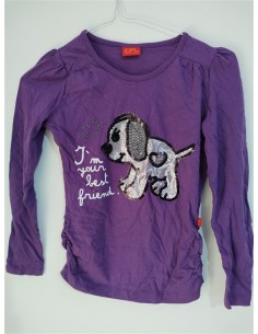Bluza mov cu imprimeu argintiu pe piept CFL