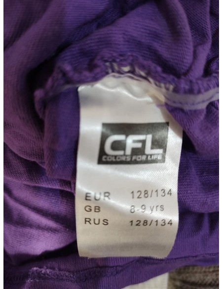 Bluza mov cu imprimeu argintiu pe piept CFL