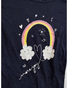 Bluza cu imprimeu curcubeu pe piept 2