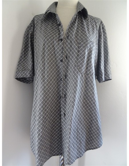 Camasa cu maneca scurta si model caroruri TATA si fiul