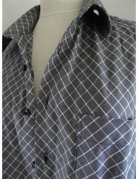 Camasa cu maneca scurta si model caroruri TATA si fiul