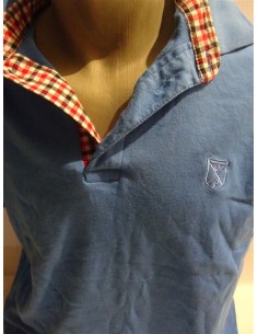 Tricou bleo cu maneca scurta si guler marca Calfi Pier 2