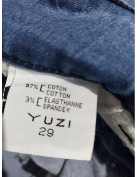Jeans dama  albastru lung cu talie joasa YUZY