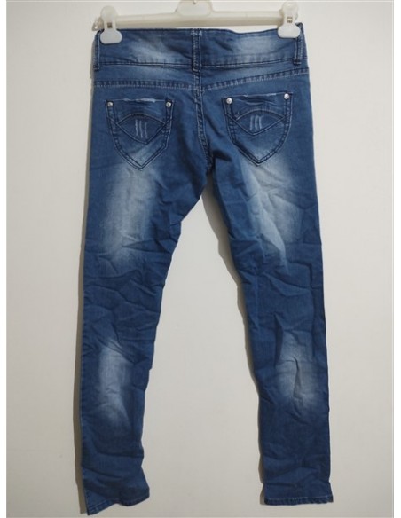 Jeans dama  albastru lung cu talie joasa YUZY