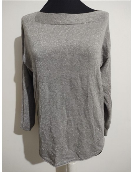 Bluza dama gri cu fir argintiu LAST WOMEN