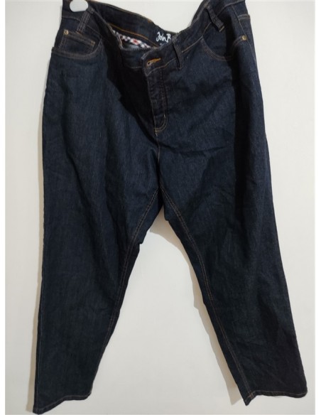 Pantaloni din blug trei sferturi si talie inalta marca John Boner