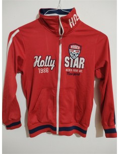 Hanorac cu fermoar si dungi albe pe maneci HollyStar