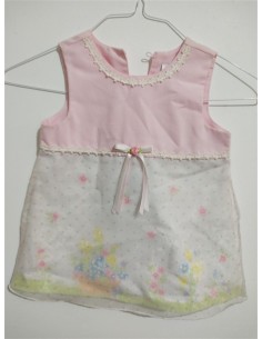 Bluza fara maneci roz cu fundita fara maneci YoungLand