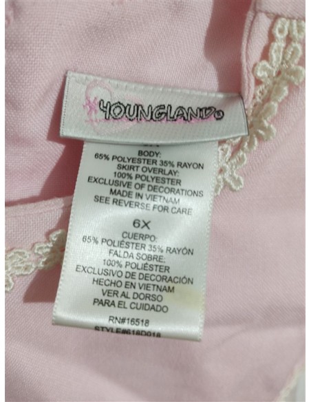 Bluza fara maneci roz cu fundita fara maneci YoungLand