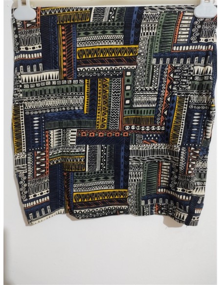 Fusta scurta elastica cu imprimeu geometric marca FB Sister