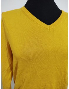 Pulover dama galben cu maneca lunga 2