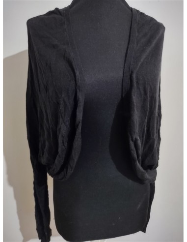 Bolero dama negru cu maneci lungi Bershka