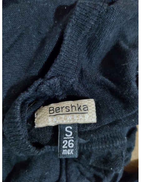 Bolero dama negru cu maneci lungi Bershka