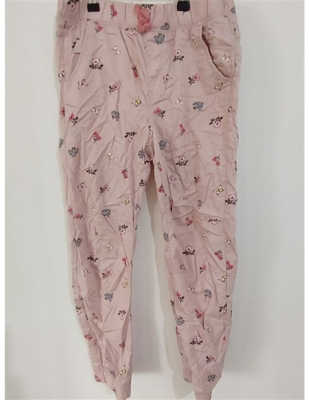Pantaloni inflorati cu buzunare si elastic in talie Hm