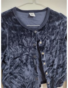 Bluzita scurta de catifea cu capse Petit Bateau 2