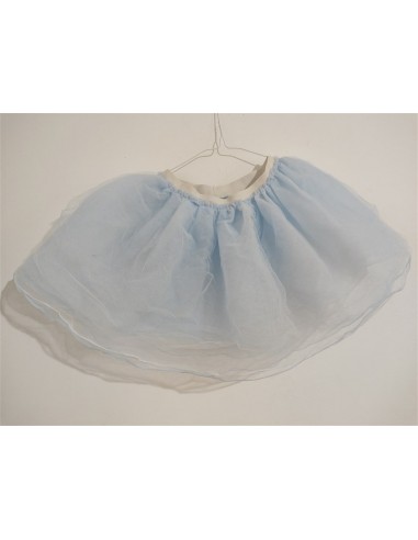 Fustita albastra aspect tull cu elastic in talie