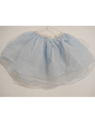 Fustita albastra aspect tull cu elastic in talie