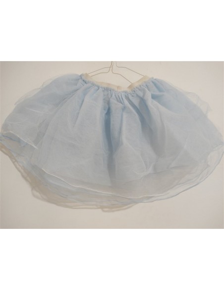 Fustita albastra aspect tull cu elastic in talie